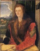 Albrecht Durer Young Man as St.Sebastian painting